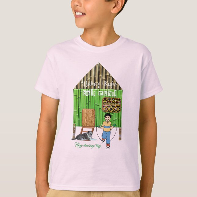 T-shirt Ligne Hugot Mag-ehersisyo Bahay Kubo, Philippines (Devant)