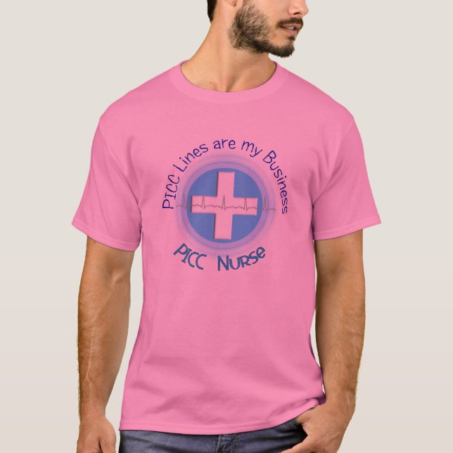 T-shirt Ligne infirmière "infirmière de PICC de PICC " (Devant)