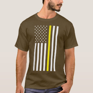 T-shirt Ligne Jaune Mince, Gardes De Sécurité, Conducteurs