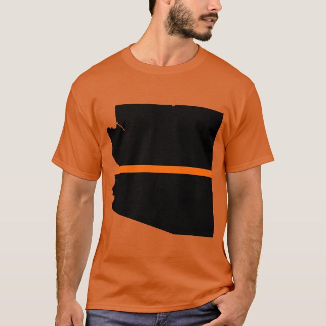 T-shirt Ligne mince Orange de l'Arizona (Devant)