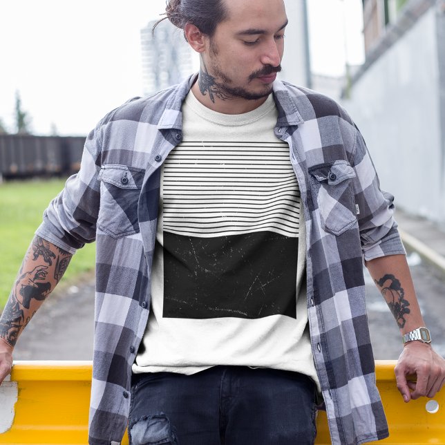 T-shirt Ligne noire minimaliste (Créateur téléchargé)