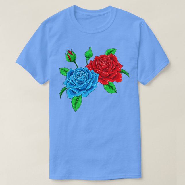 T-shirt Ligne Rouge Bleue Mince Pour Les Militants De Poli (Design devant)