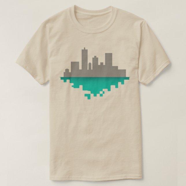T-SHIRT LIGNE SKYLINE DE PIXEL (Design devant)