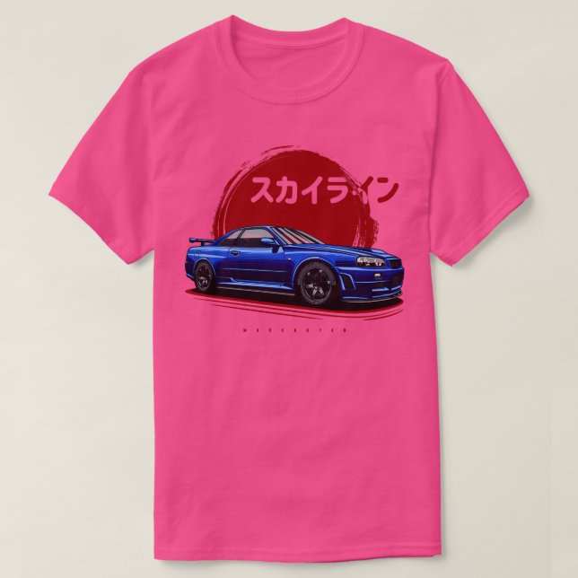 T-shirt Ligne Skyline R34 GTR 1 (Design devant)