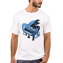 Ligne stylisée Piano bleu Art