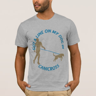 T-shirt Ligne sur mon chien dans Canicross