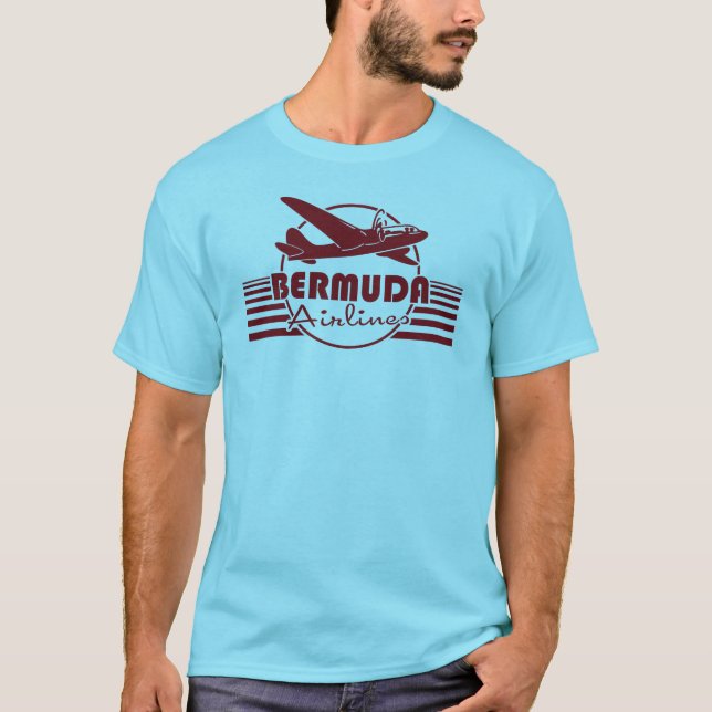 T-shirt Lignes aériennes des Bermudes (Devant)