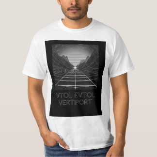 T-SHIRT LIGNES B&W EVTOL VTOL VERTIPORT
