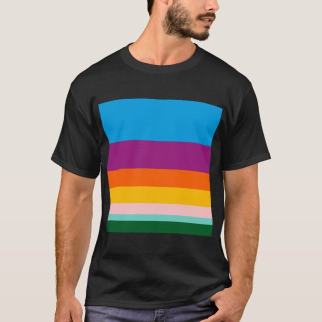 T-shirt Lignes colorées (Devant)