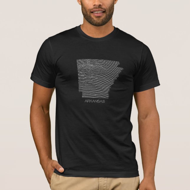 T-shirt Lignes d'altitude de l'Arkansas (Devant)