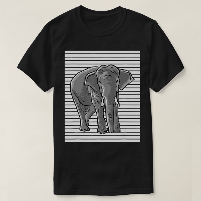 T-shirt Lignes d'amour éléphant pour les amoureux des élép (Design devant)