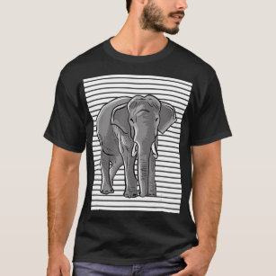 T-shirt Lignes d'amour éléphant pour les amoureux des élép