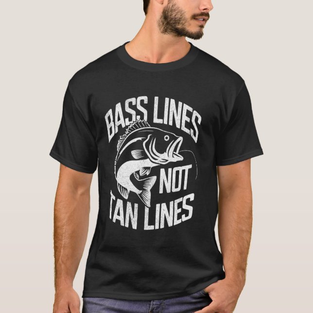 T-shirt Lignes de basses pas lignes de bronzage pêche de b (Devant)