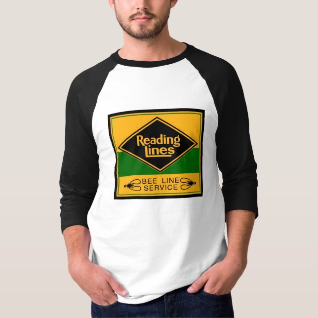 T-shirt Lignes de chemin de fer de lecture, ligne service (Devant)