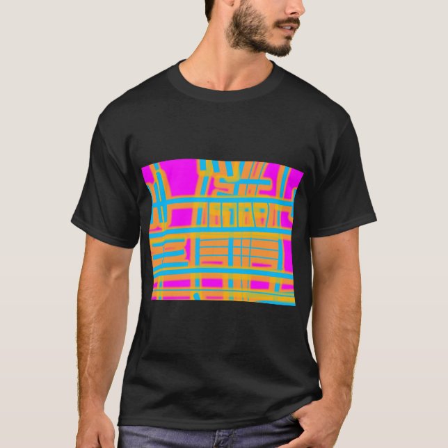 T-shirt "Lignes de communication" Abstraites (Devant)