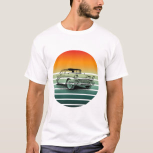 T-shirt Lignes de coucher de soleil vintage