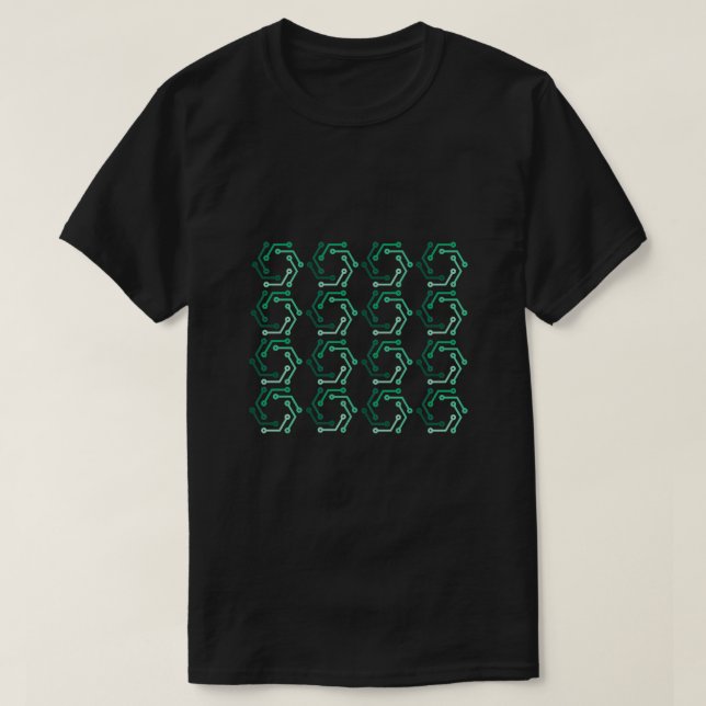 T-shirt Lignes de trace des cartes de circuits imprimés co (Design devant)