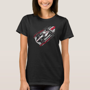 T-shirt Lignes de vitesse de voiture de course de formule