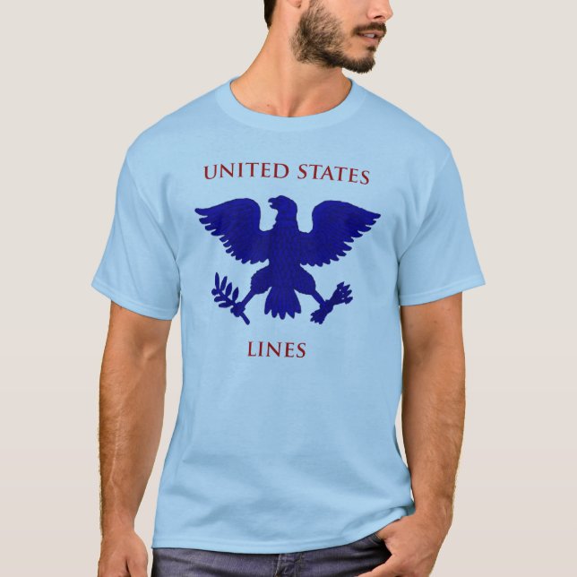 T-shirt Lignes des Etats-Unis (Devant)