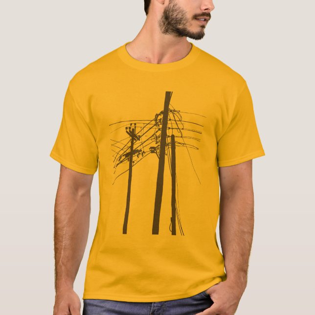 T-shirt lignes électriques électriques (Devant)