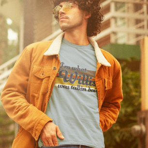 T-shirt Lignes esthétiques rétro super Drôle Phrase Willis