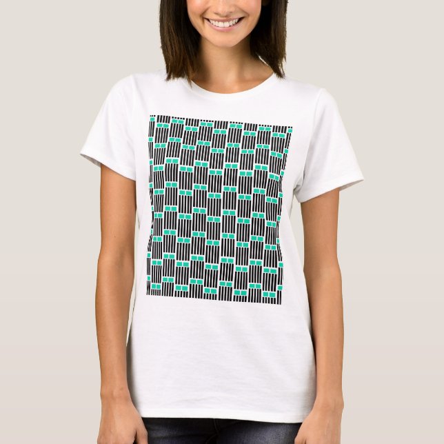 T-shirt Lignes et boîtes (Devant)