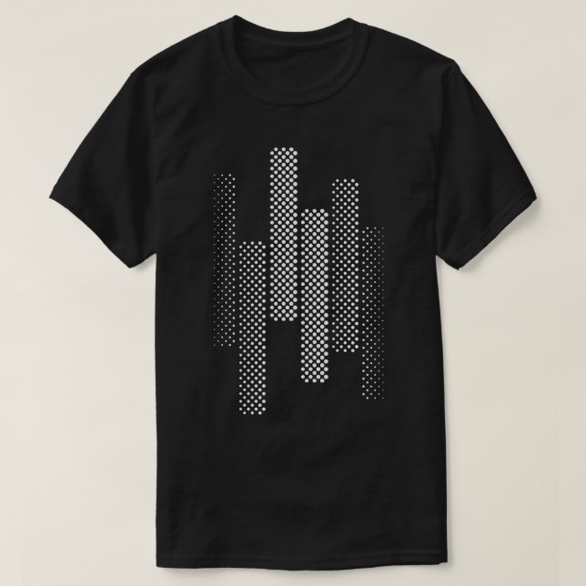 T-shirt Lignes matricielles en mode abstrait (Design devant)