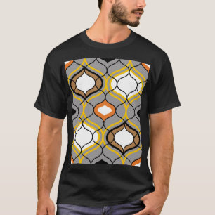 T-shirt Lignes ondulées, motif géométrique transparent.