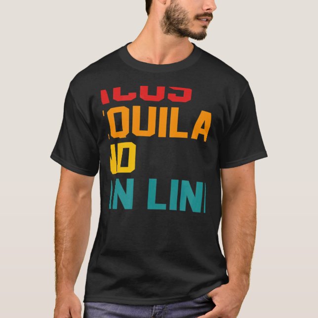 T-shirt Lignes Tacos Tequila Et Tan Rétro (Devant)