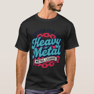 T-shirt Ligue de Heavy Metal Rétro American Fat Script Des