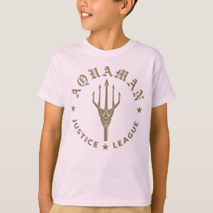 T-shirt Ligue de Justice Aquaman Retro Trident Emblem