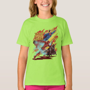 T-shirt Ligue de Justice   Badge Superman, Flash et Batman