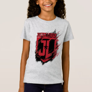 T-Shirt Ligue de Justice   Bouclier JL de peinture brossé