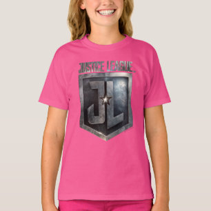 T-shirt Ligue de Justice   Bouclier JL métallique