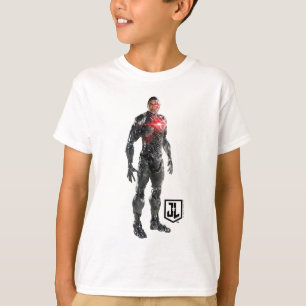 T-shirt Ligue de Justice   Cyborg Sur Le Champ De Bataille