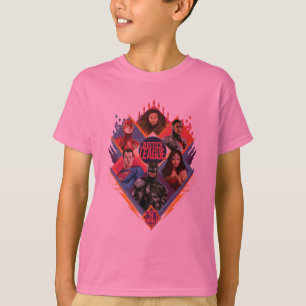 T-shirt Ligue de Justice Insigne du groupe de hachures d