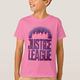 T-shirt Ligue de Justice   Justice League City Silhouette