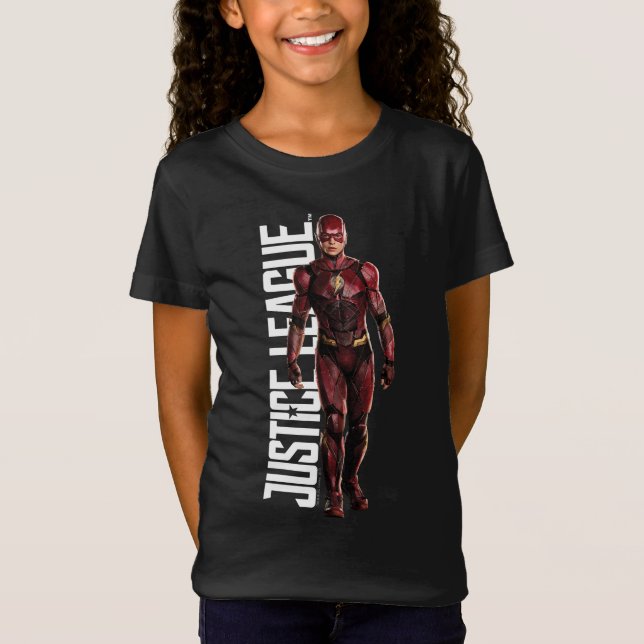 T-Shirt Ligue de Justice | Le Flash Sur Le Champ De Batail (Devant)