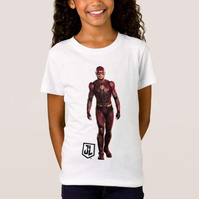 T-Shirt Ligue de Justice | Le Flash Sur Le Champ De Batail (Devant)
