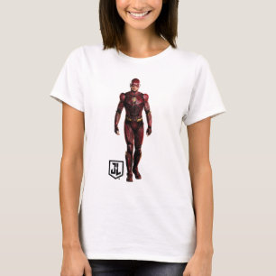 T-shirt Ligue de Justice Le Flash Sur Le Champ De Batail