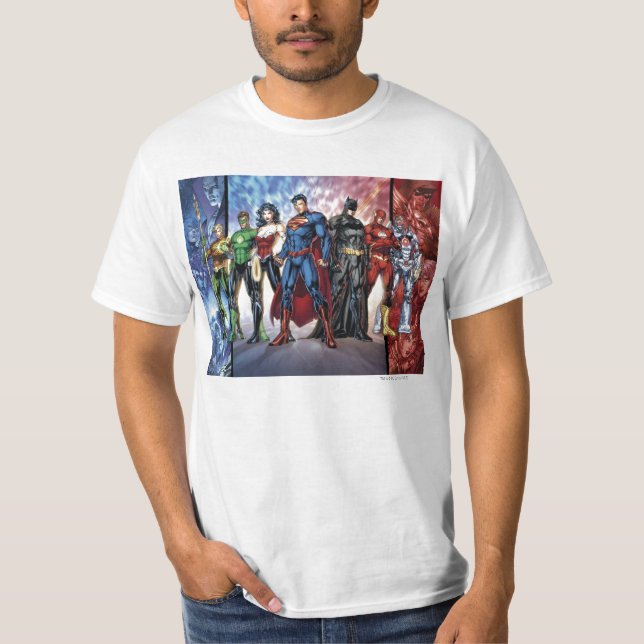 T-shirt Ligue de Justice | Nouveau 52 Ligue de Justice (Devant)