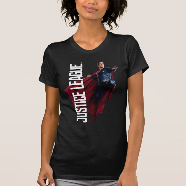 T-shirt Ligue de Justice | Superman Sur Le Champ De Batail (Devant)