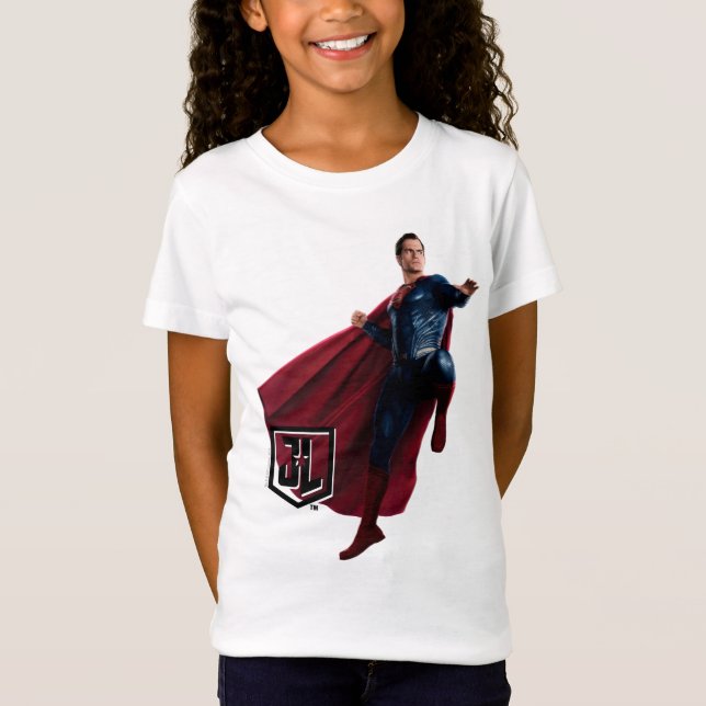 T-Shirt Ligue de Justice | Superman Sur Le Champ De Batail (Devant)