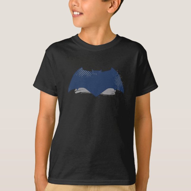 T-shirt Ligue de Justice | Symbole Batman de brosse et dem (Devant)