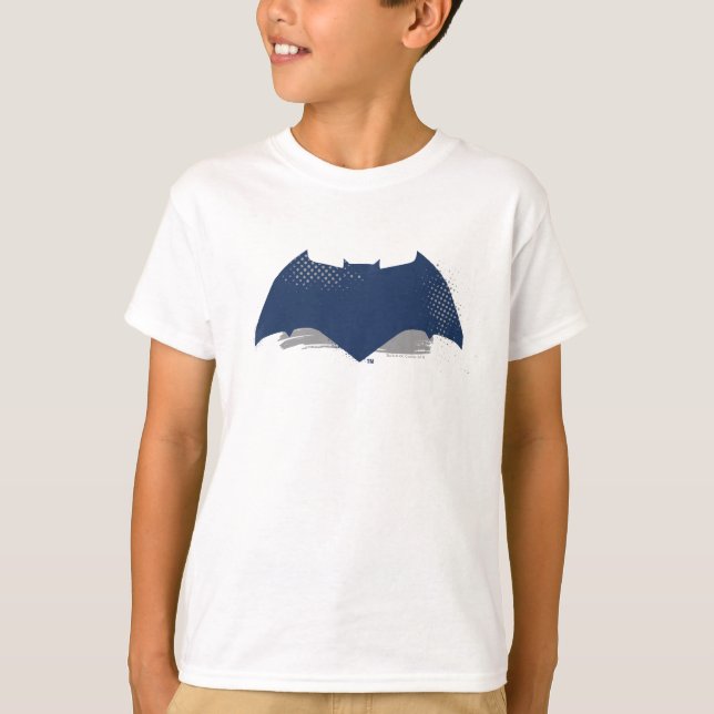 T-shirt Ligue de Justice | Symbole Batman de brosse et dem (Devant)