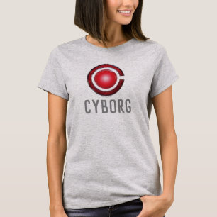 T-shirt Ligue de Justice Symbole Cyborg brillant