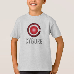 T-shirt Ligue de Justice   Symbole Cyborg brillant