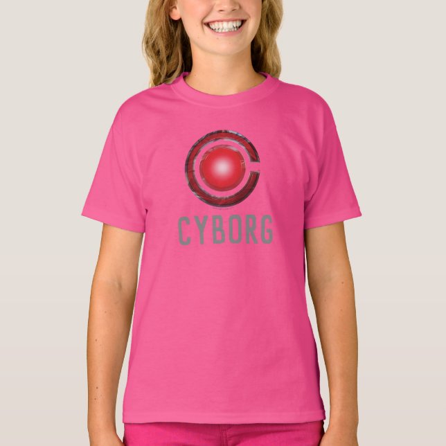 T-shirt Ligue de Justice | Symbole Cyborg brillant (Devant)
