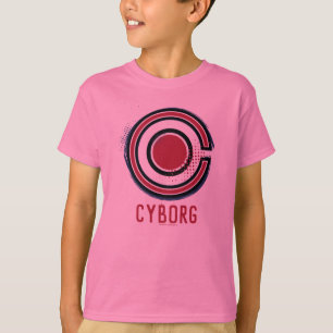 T-shirt Ligue de Justice Symbole de cyborg brosse et dem