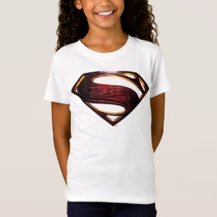 T-Shirt Ligue de Justice Symbole de superman métallique